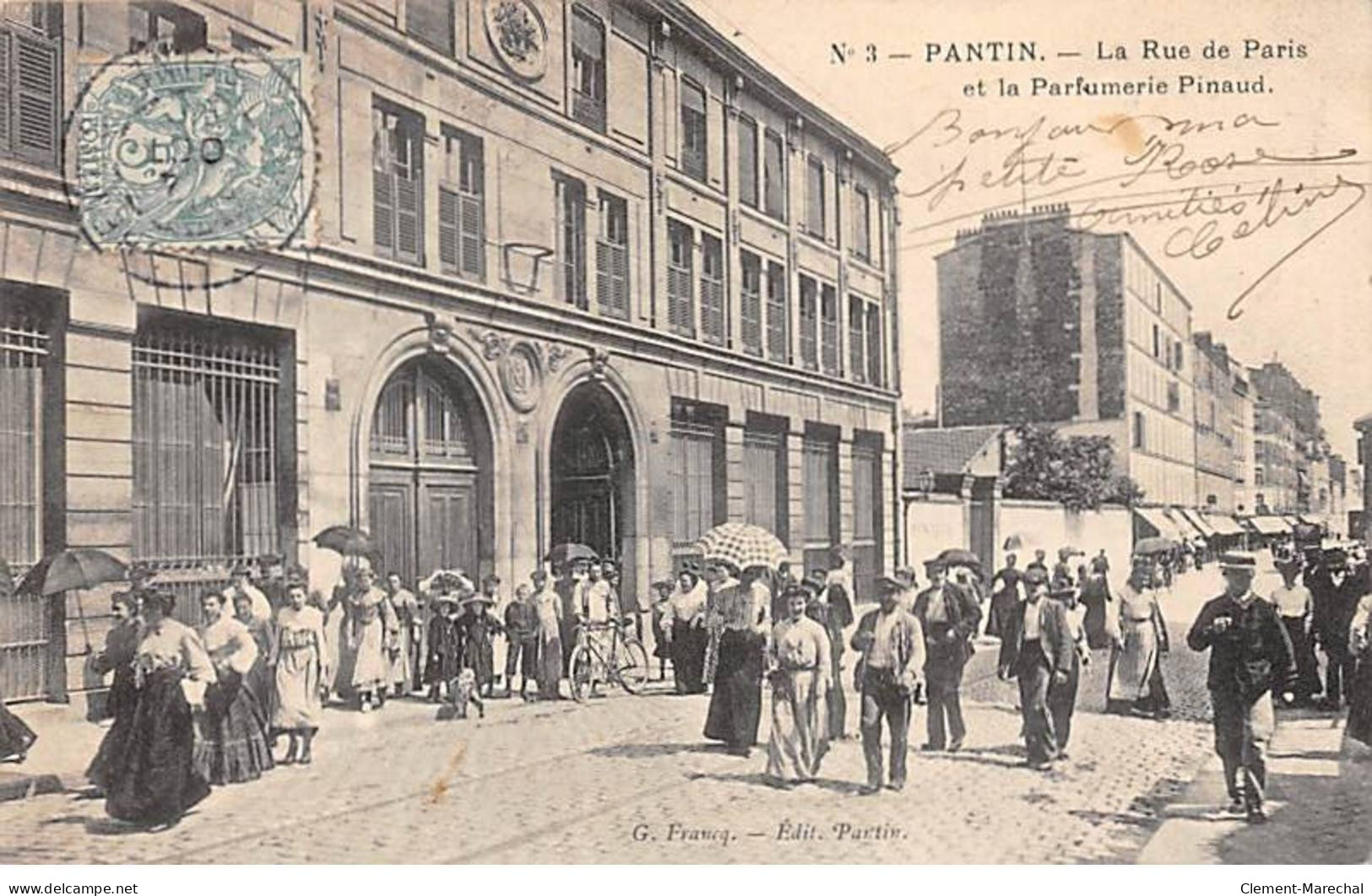 PANTIN - La Rue De Paris Et La Parfumerie Prinaud - Très Bon état - Pantin