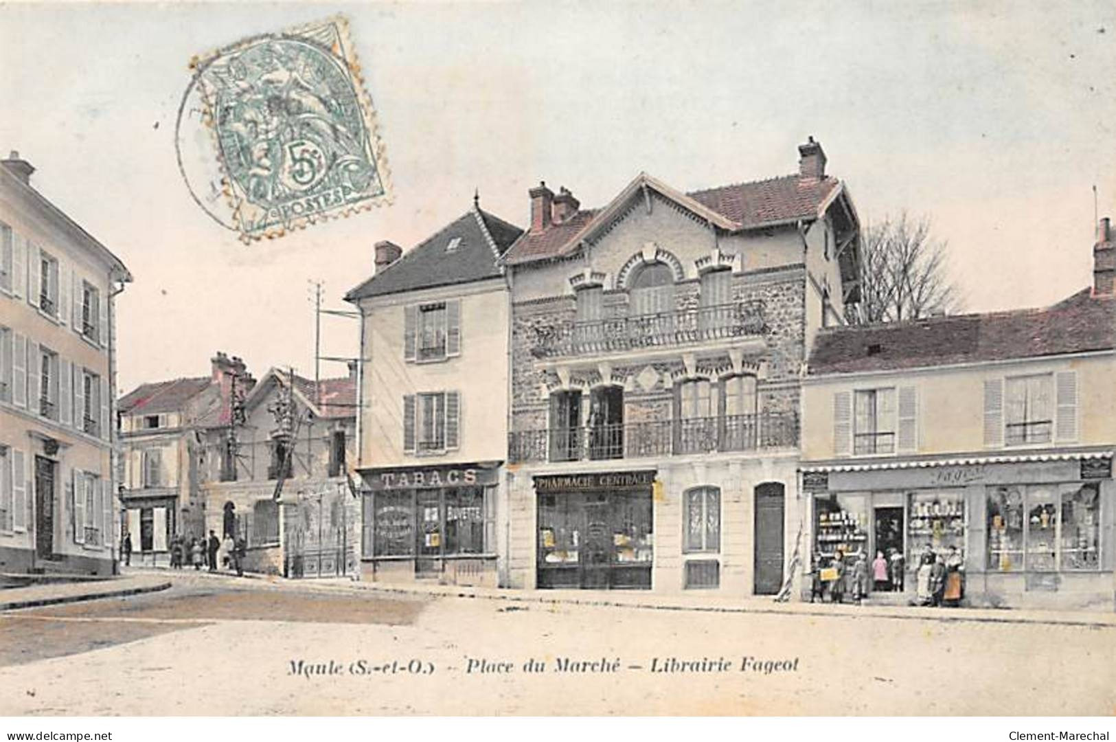 MAULE - Place Du Marché - Librairie Fageot - Très Bon état - Maule