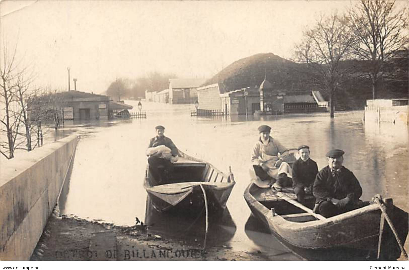 BILLANCOURT - Inondations - Carte Photo - état - Boulogne Billancourt