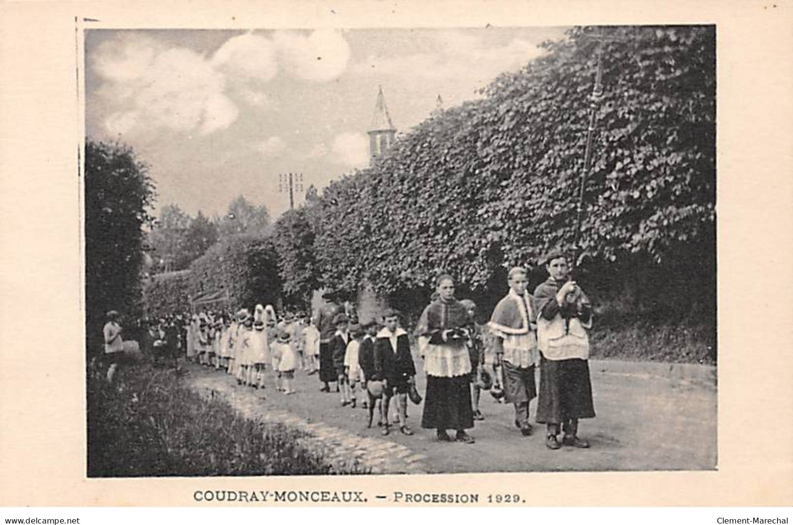 COUDRAY - MONCEAUX - Procession 1929 - Très Bon état - Autres & Non Classés