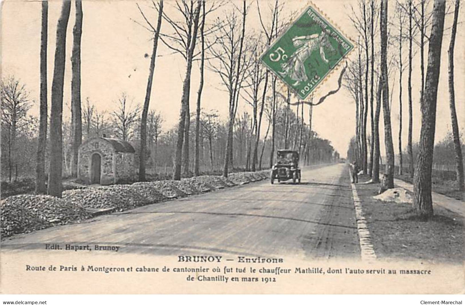 BRUNOY - Environs - Route De Paris à Montgeron Et Cabane De Cantonnier - Très Bon état - Brunoy