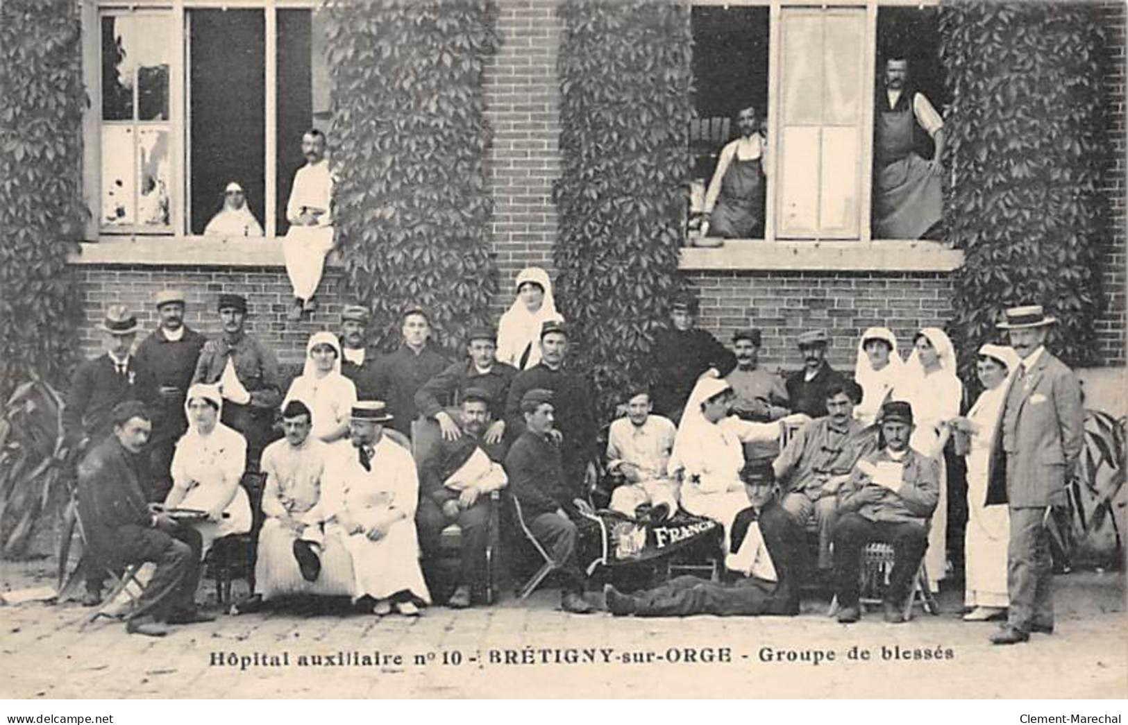 BRETIGNY SUR ORGE - Hôpital Auxiliaire N°10 - Groupe De Blessés - Très Bon état - Bretigny Sur Orge