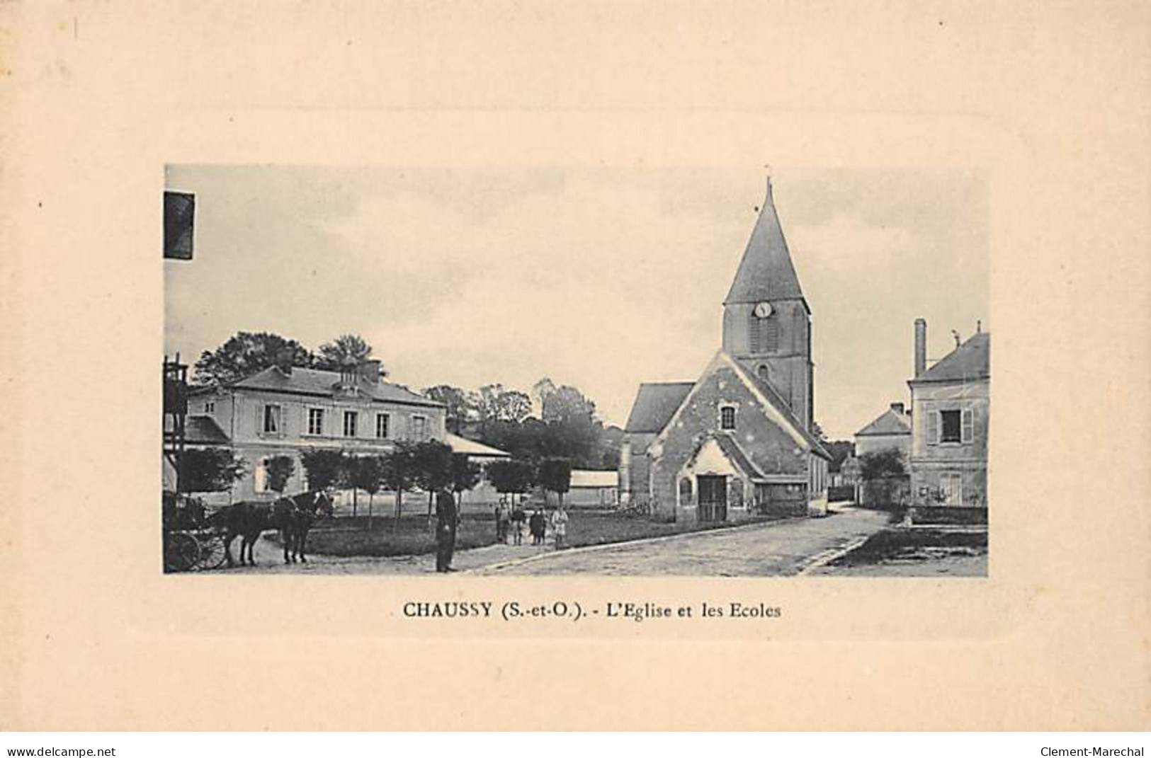 CHAUSSY - L'Eglise Et Les Ecoles - Très Bon état - Other & Unclassified