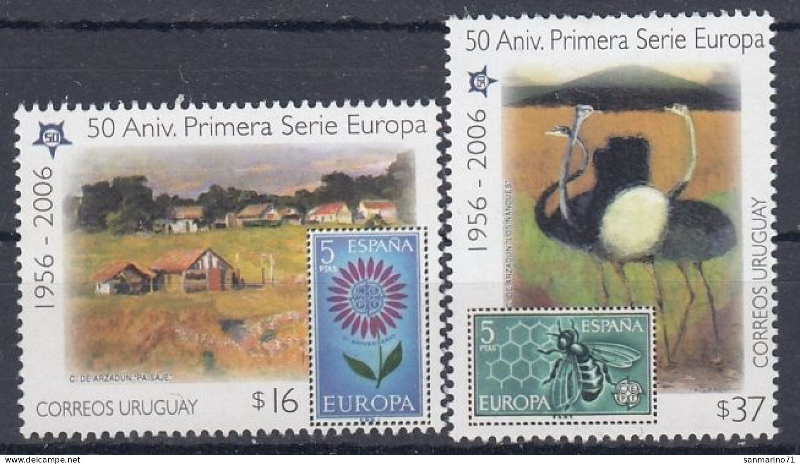 URUGUAY 2880-2881,unused - Postzegels Op Postzegels