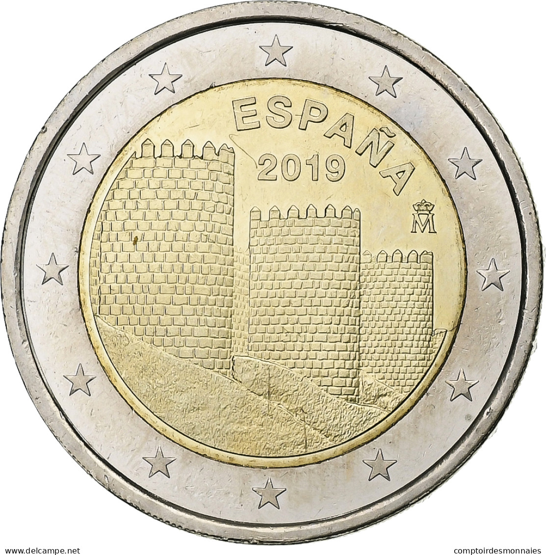 Espagne, 2 Euro, 2019, Bimétallique, SPL, KM:New - España