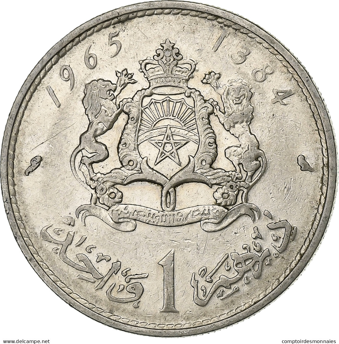 Maroc, Dirham, 1965, Cupro-nickel, TTB+ - Morocco