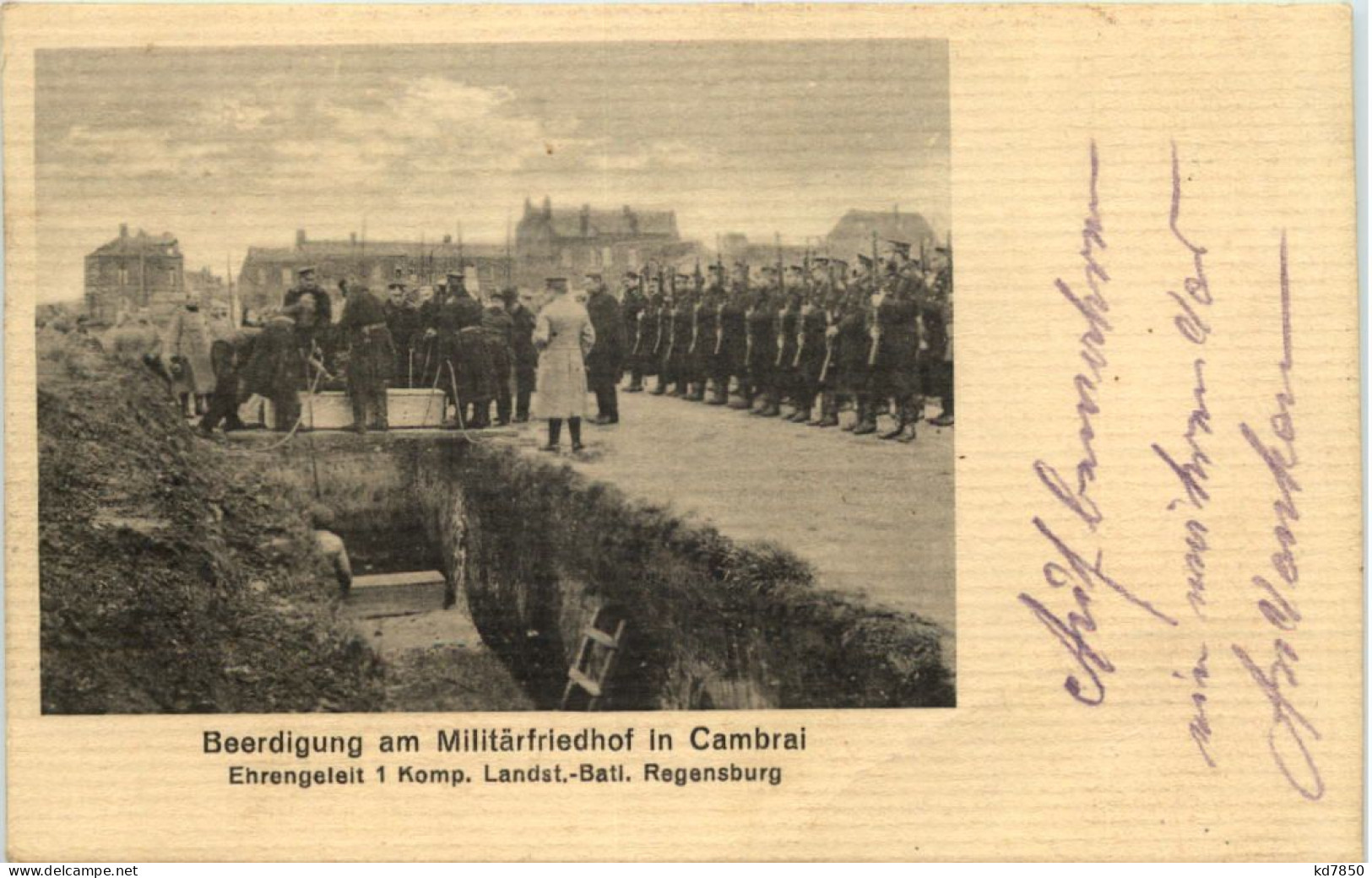 Cambrai - Beerdigung Am Militärfriedhof - Landsturm Regensburg - Soldatenfriedhöfen