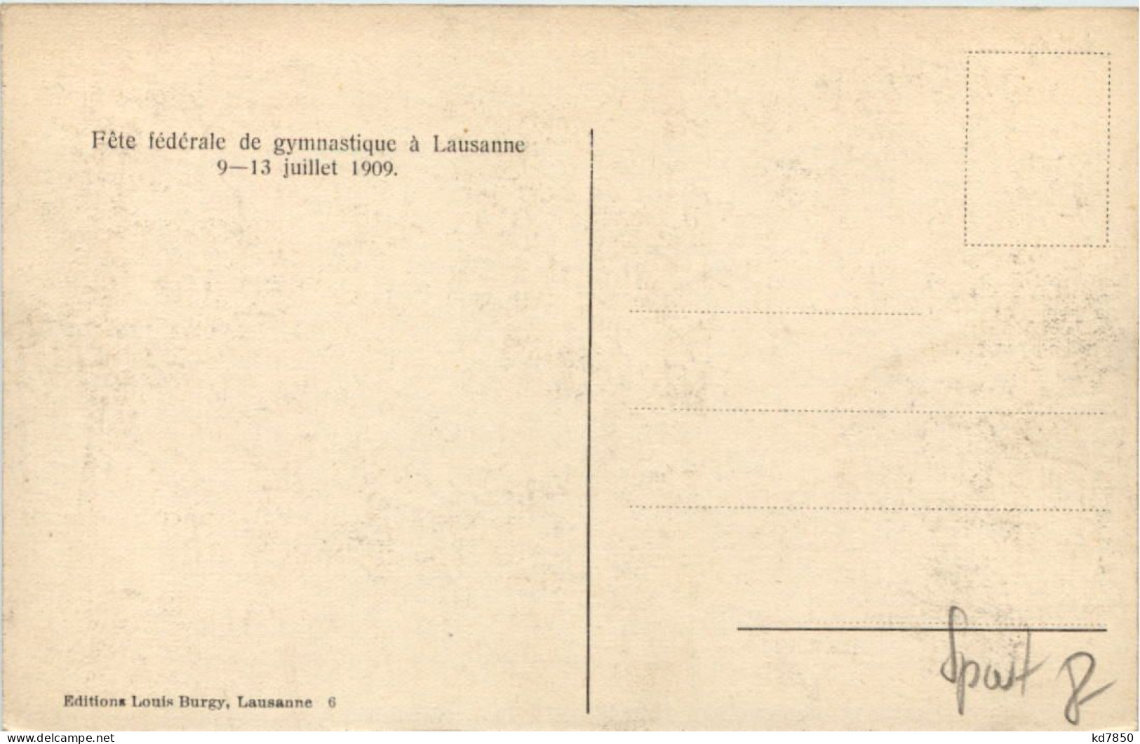 Lausanne - Fete Federale De Gymnastique 1909 - Lausanne