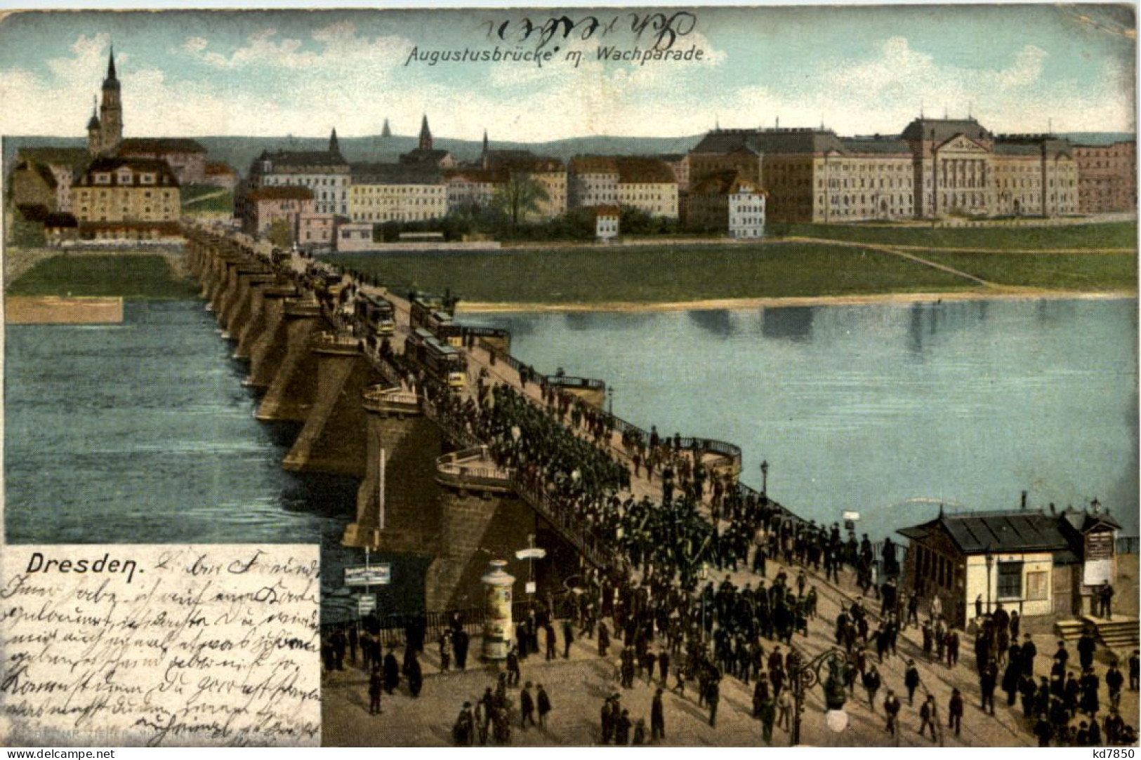 Dresden, Augustusbrücke Mit Wachparade - Dresden