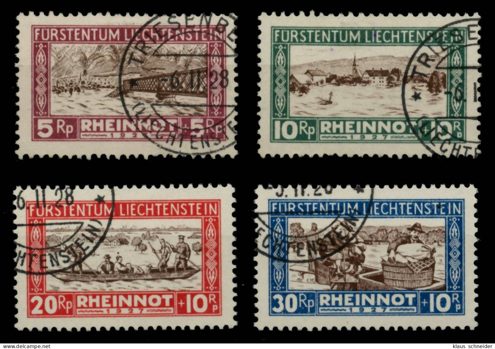 LIECHTENSTEIN 1928 Nr 78-81 Gestempelt X6AC9CA - Gebruikt