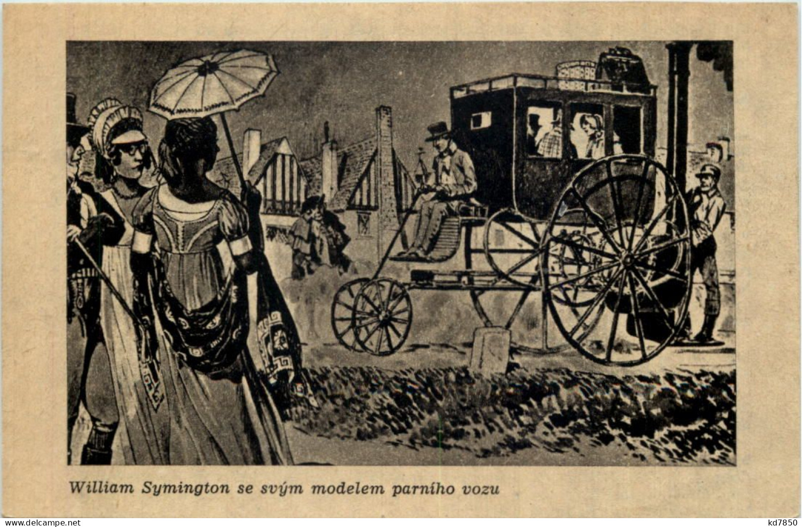 William Symington Se Svym Modelem Parniho Vozu - Autokutsche - Passenger Cars