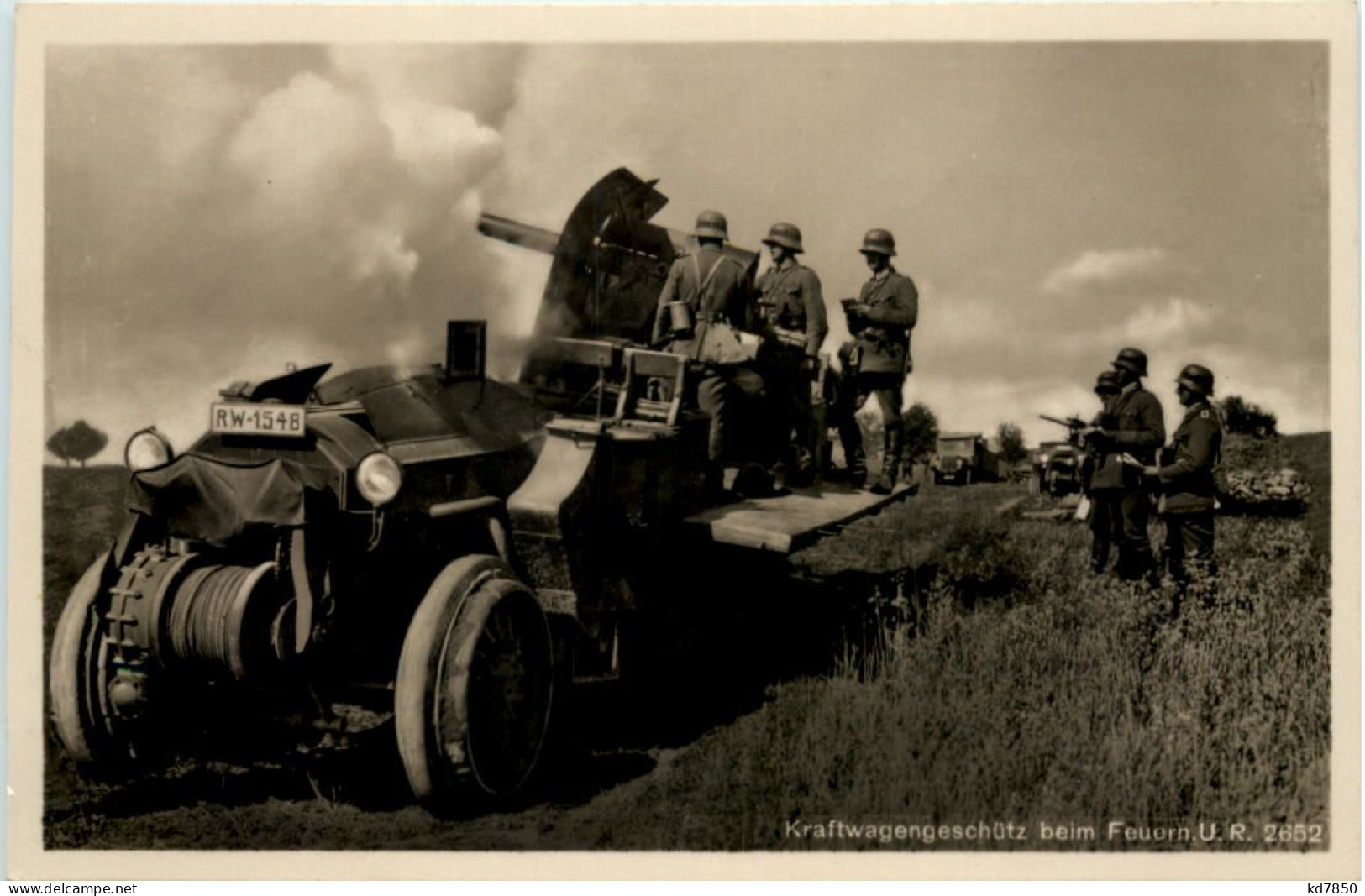 Kraftwagengeschütz Beim Feuern - 3. Reich - Oorlog 1939-45