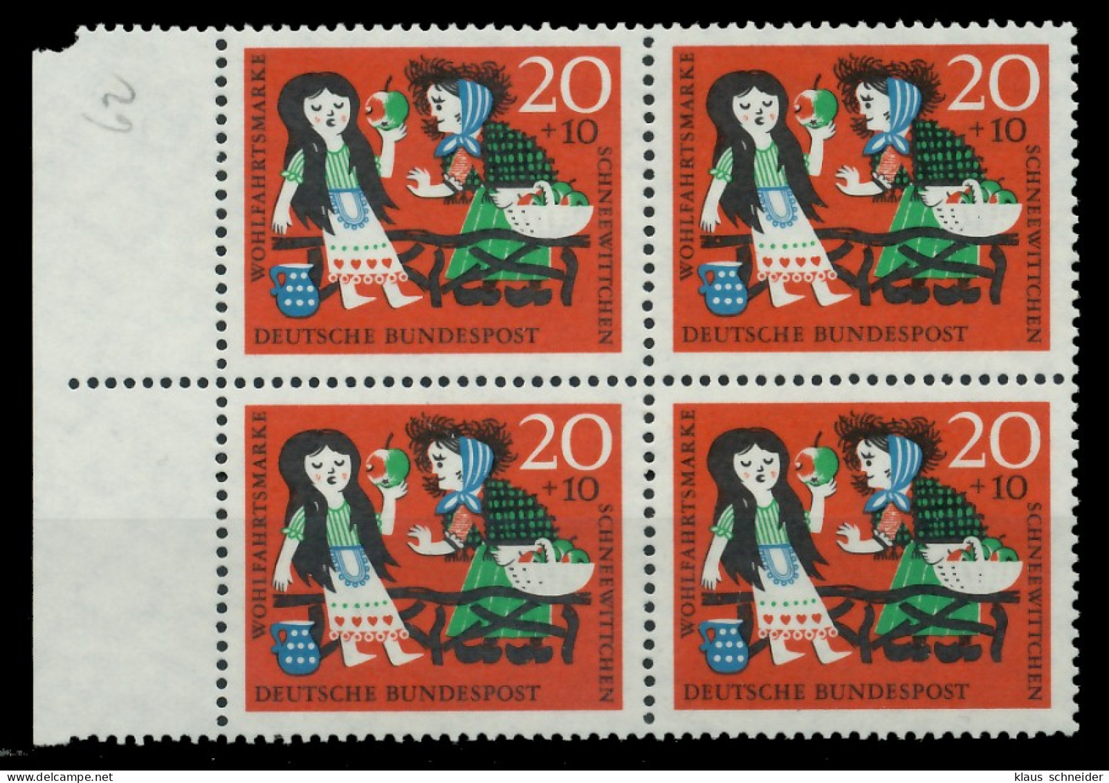 BRD 1962 Nr 387 Postfrisch VIERERBLOCK SRA X7EAA8A - Unused Stamps