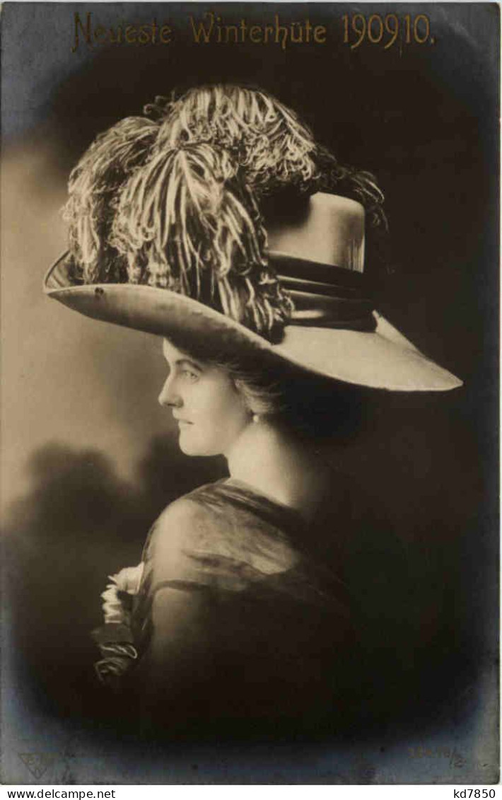 Mode - Neueste Winterhüte 1909/10 - Mode