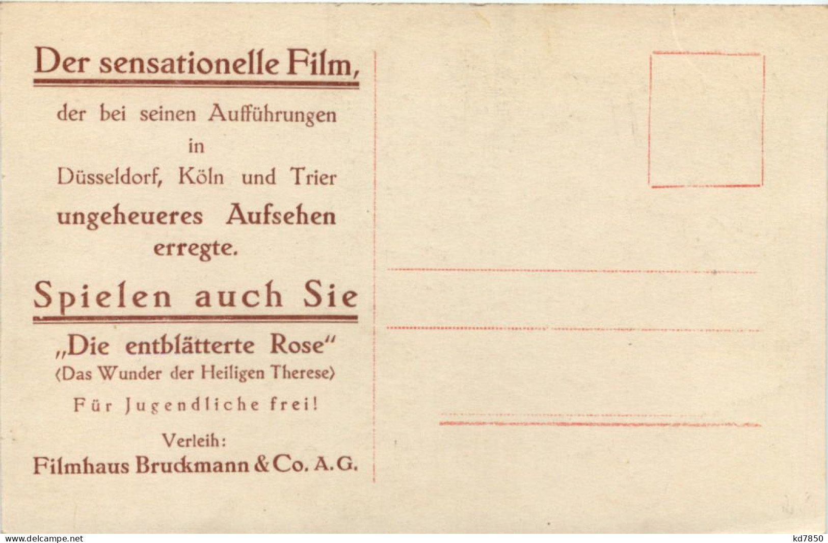 Film - Die Entblätterte Rose - Plakate Auf Karten