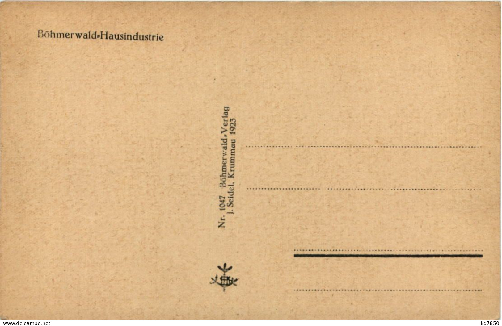 Böhmerwald Hausindustrie - Boehmen Und Maehren