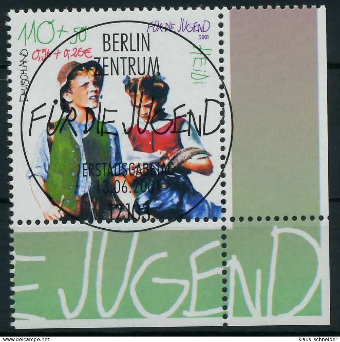 BRD 2001 Nr 2192 ESST Zentrisch Gestempelt ECKE-URE X84CEC2 - Used Stamps