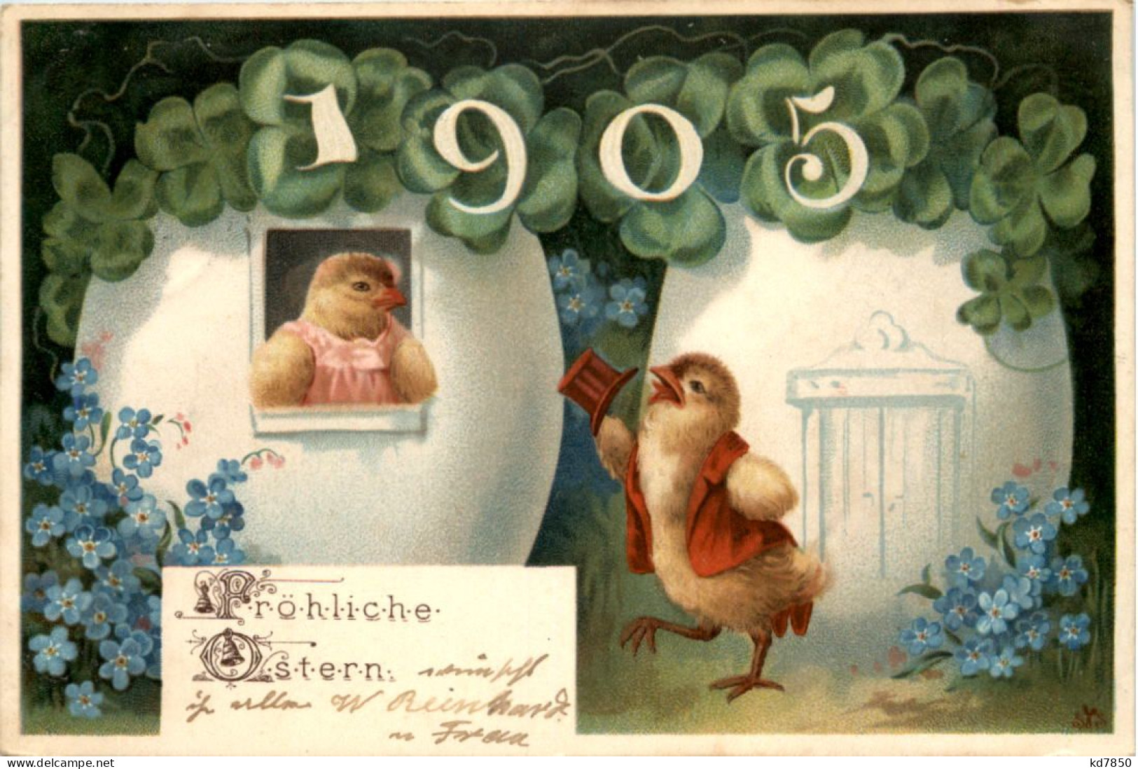Jahreszahl 1905 - Ostern - Nouvel An