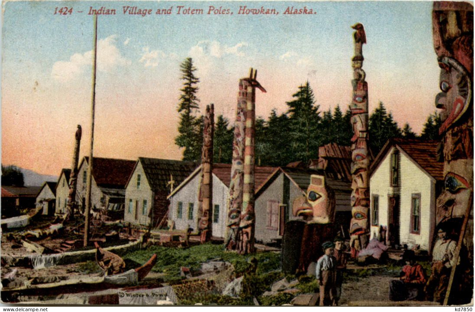 Alaska - Indian Village And Totem Poles Howkan - Other & Unclassified