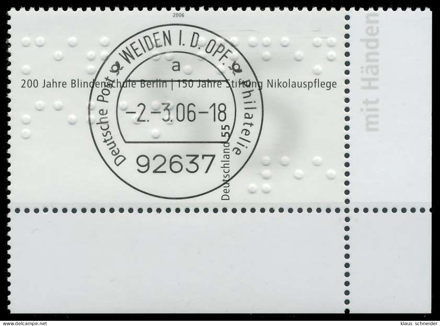 BRD BUND 2006 Nr 2525 Zentrisch Gestempelt ECKE-URE X33B86E - Used Stamps