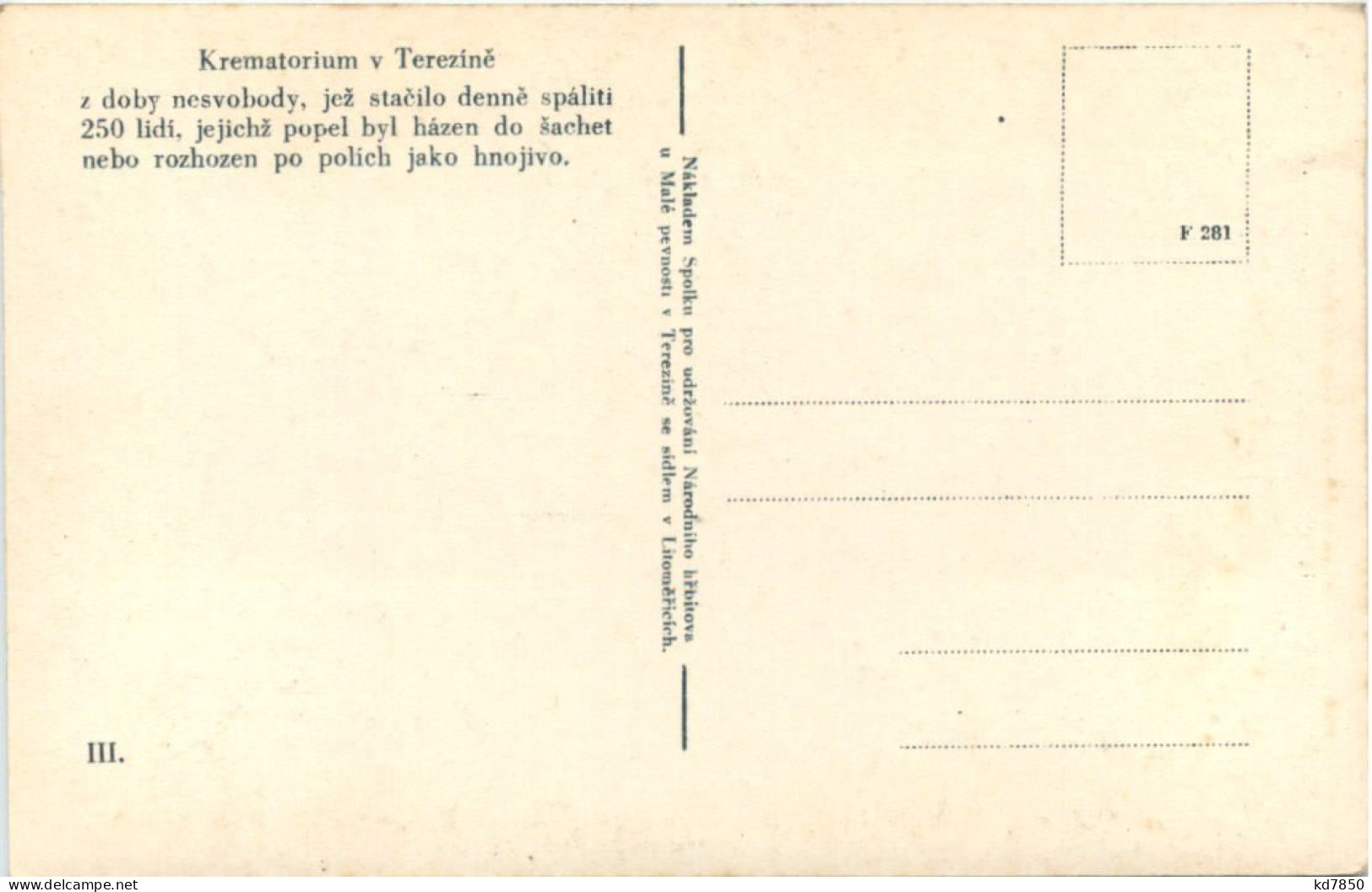 Krematorium V Terezine - Bohemen En Moravië