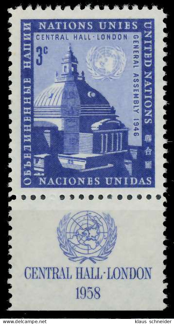 UNO NEW YORK 1958 Nr 69RZfu Postfrisch X40B696 - Autres & Non Classés