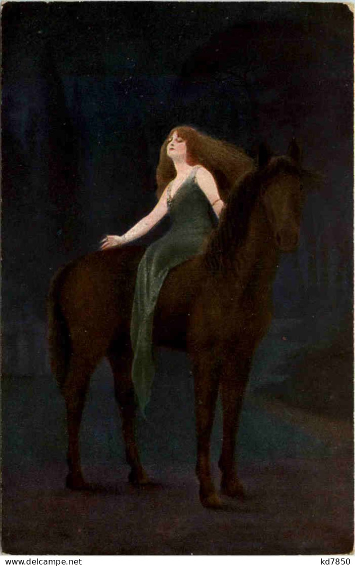 Frau Mit Pferd - Horses