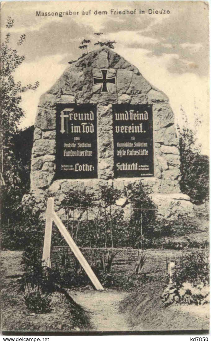 Massengräber Auf Dem Friedhofe In Duss - Feldpost 8. Bayer Chev. Regiment - Dieuze