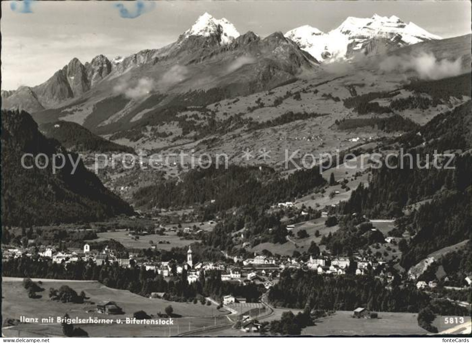 11647649 Ilanz GR Panorama Mit Brigelserhoerner Und Bifertenstock Glarner Alpen  - Sonstige & Ohne Zuordnung
