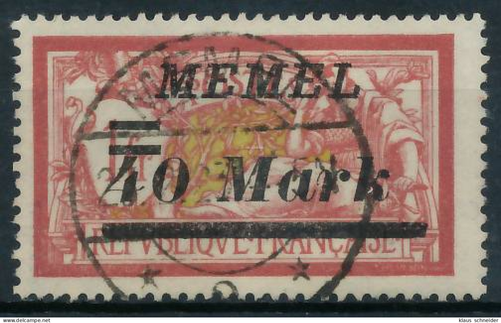 MEMEL 1922 Nr 116 Zentrisch Gestempelt Gepr. X41EA3E - Memelgebiet 1923