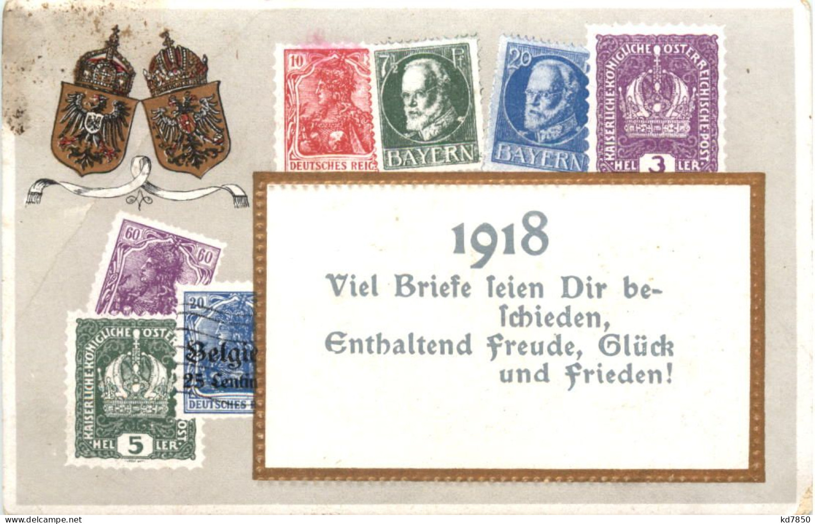 Neujahr 1918 - Briefmarken - Timbres (représentations)