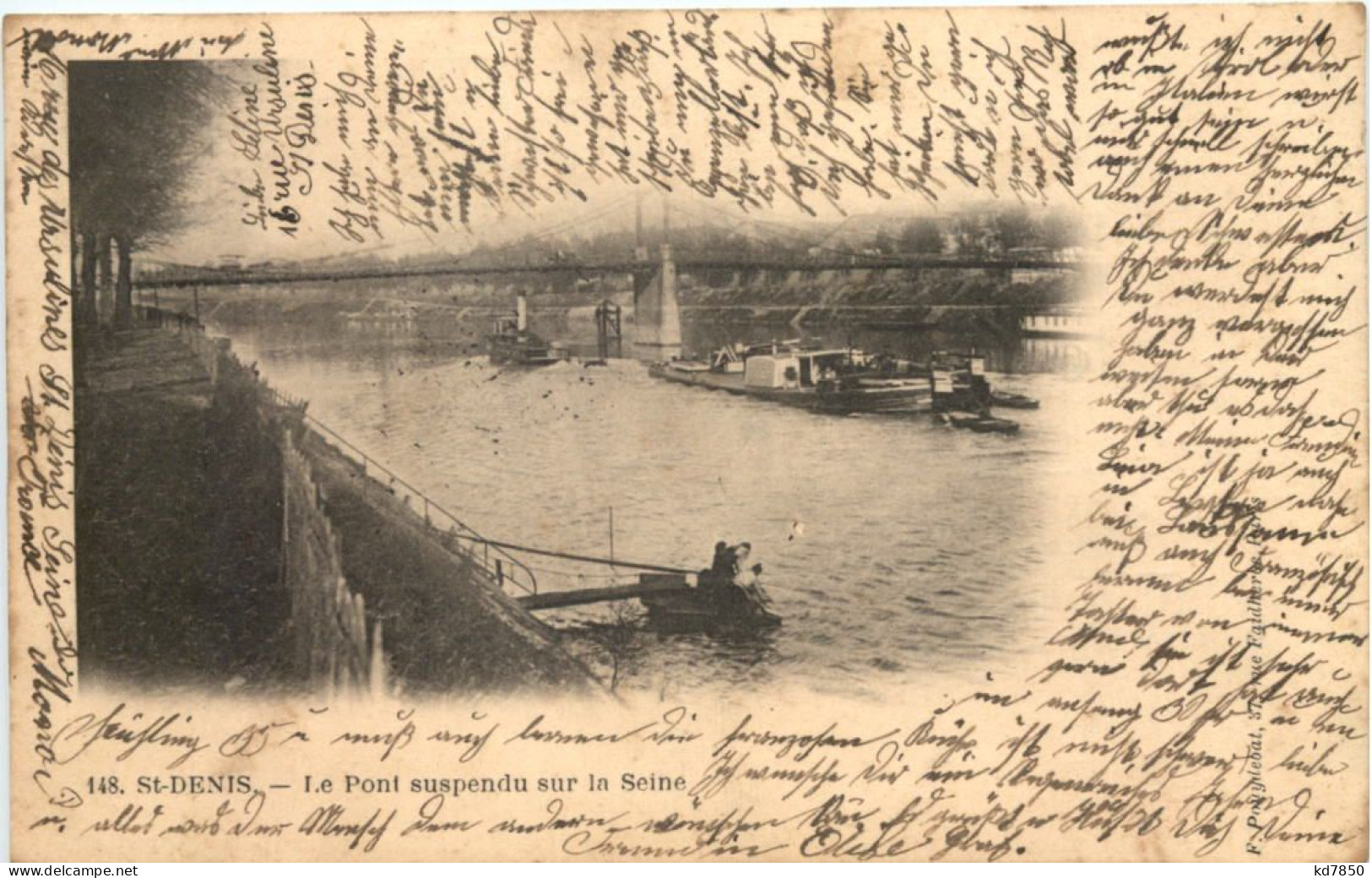 St-Denis, Le Pont Suspendu Sur La Seine - Aulnay Sous Bois