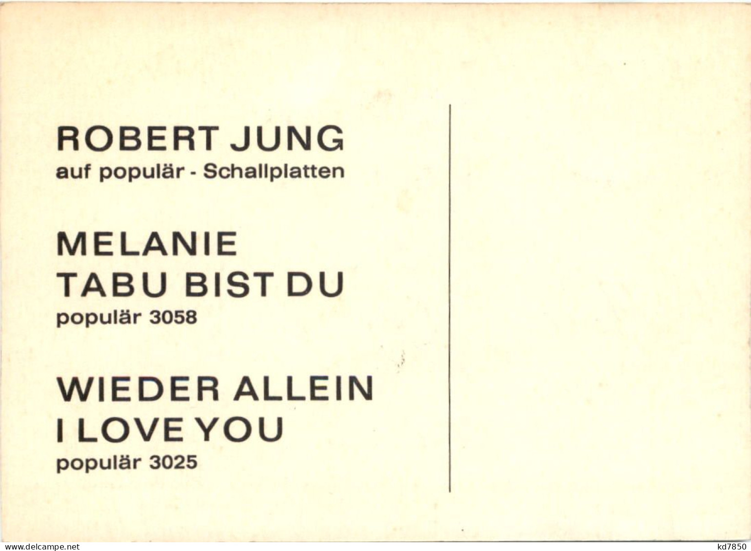 Robert Jung Mit Autogramm - Musik - Sänger Und Musikanten