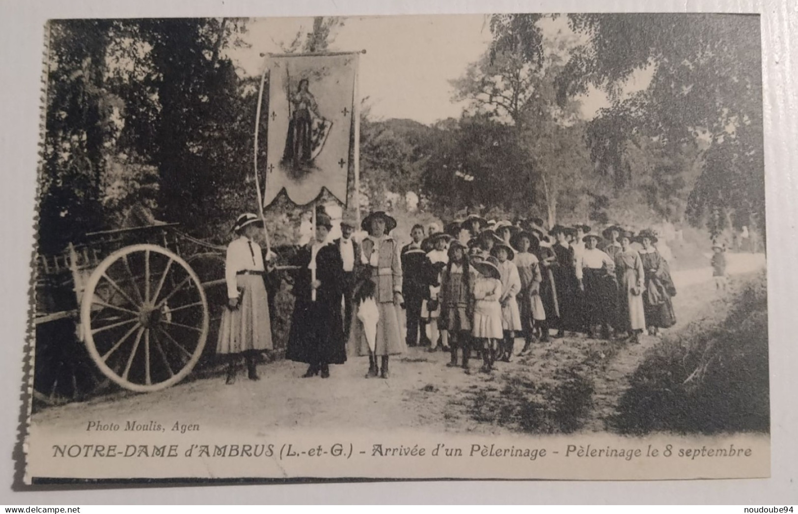 47 Lot Et Garonne Ambrus Notre Dame D'ambrus Arrivee D'un Pelerinage Pelerinage Le 8 Septembre ( Carte De Carnet ) - Andere & Zonder Classificatie