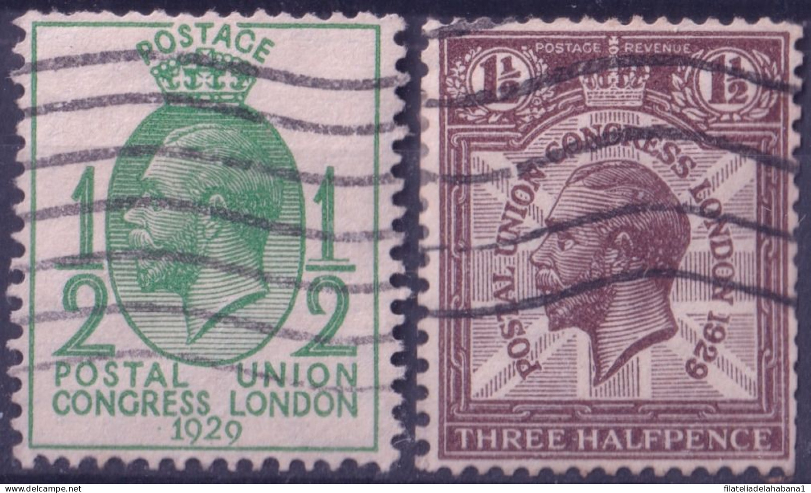 F-EX50268 ENGLAND UK GB 1929 USED KING GEORGE V SIDEWAYS WATERMARK.  - Used Stamps