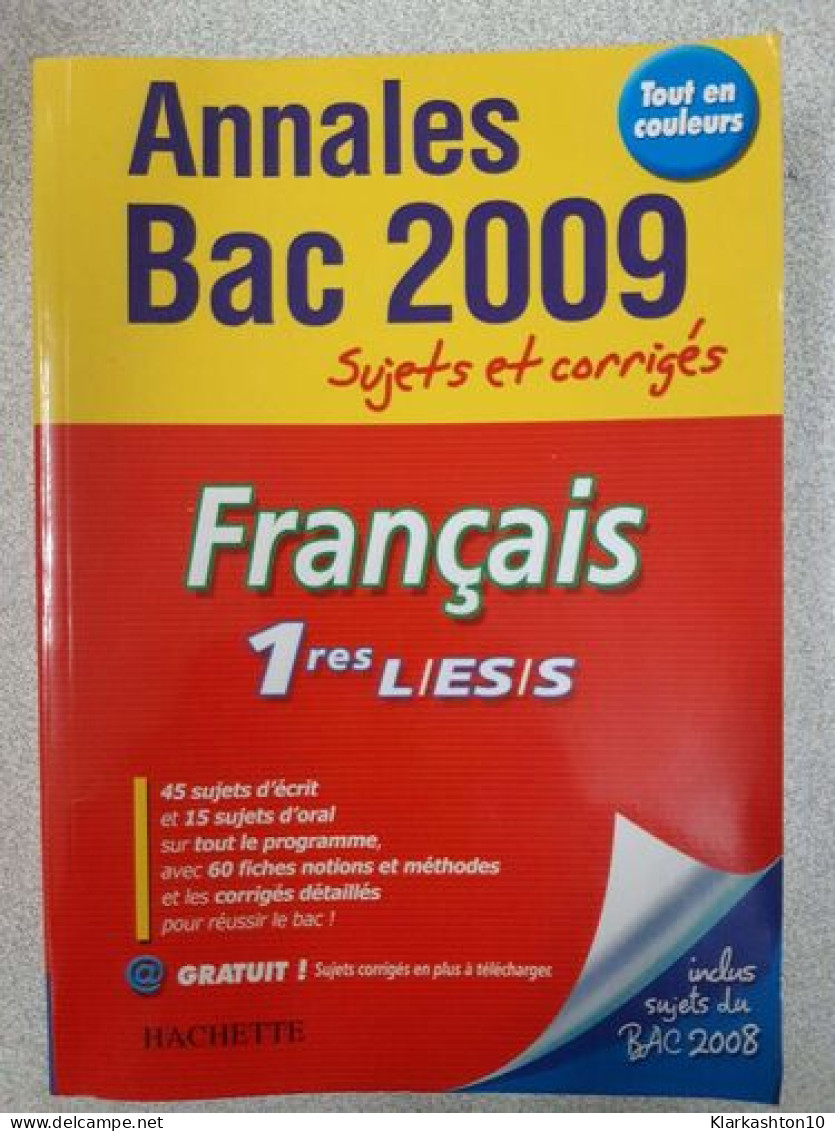 Annales Bac 2009 Sujects Et Corrigés - Other & Unclassified