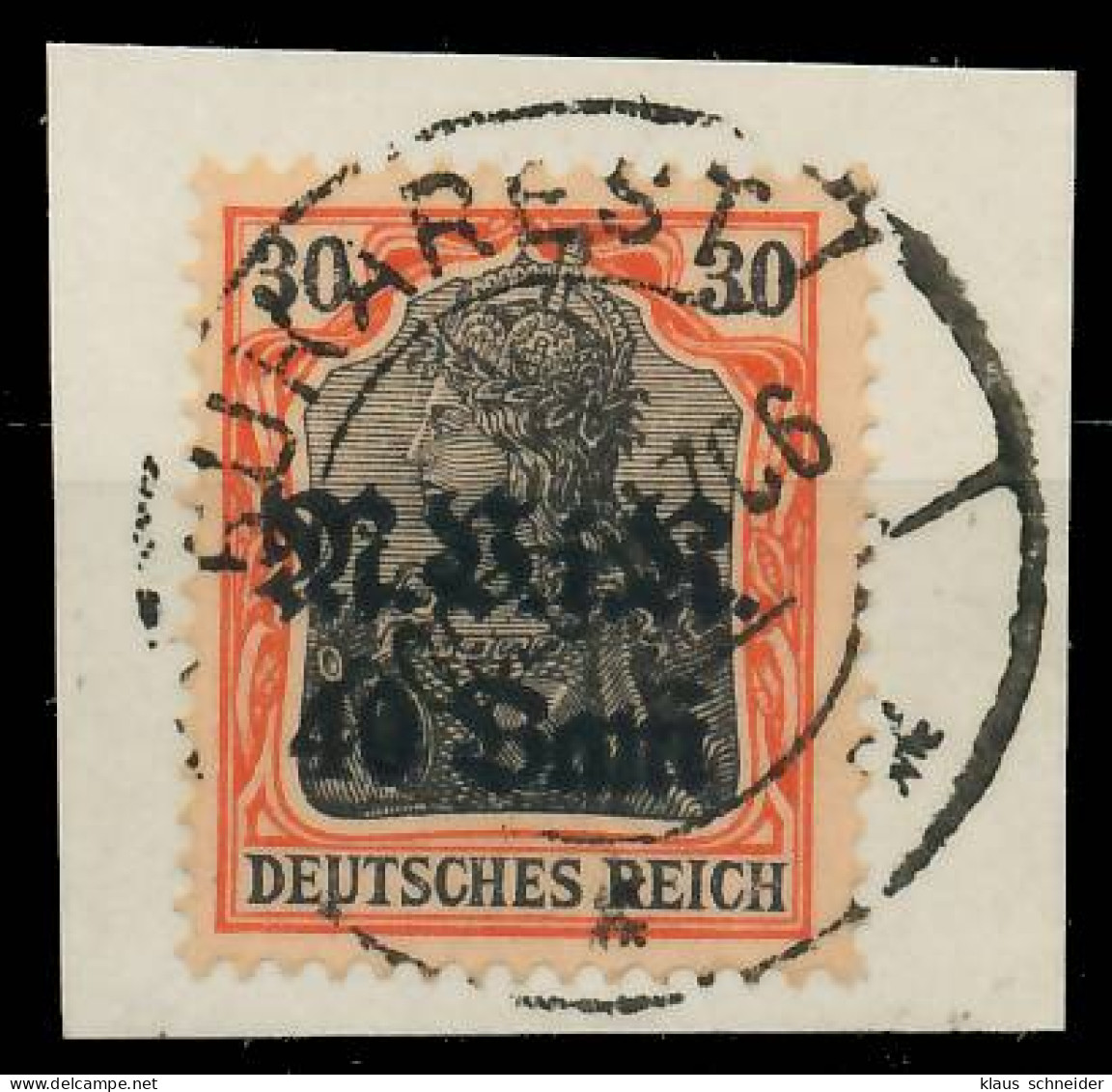 BES. 1WK D-MV RUMÄNIEN Nr 7a Zentrisch Gestempelt Briefstück X434B9E - Besetzungen 1914-18