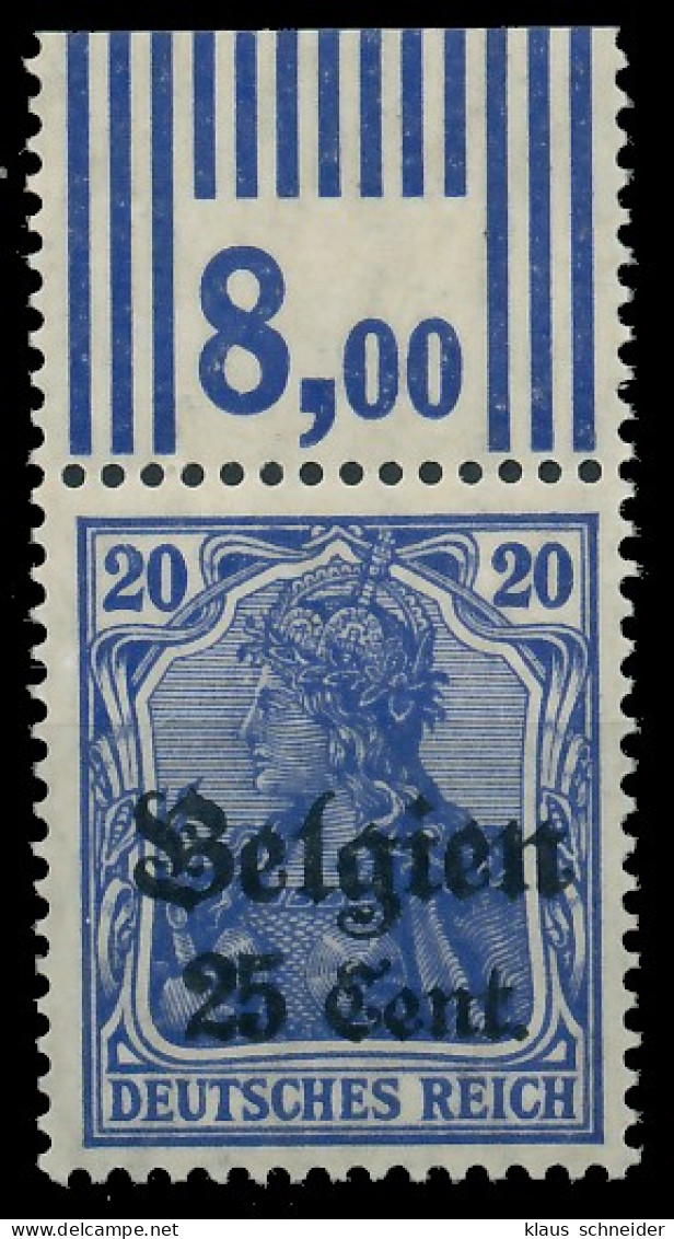 BES. 1WK LANDESPOST BELGIEN Nr 18a WOR 3-7-3 Postfrisch X43B116 - Occupazione 1914 – 18