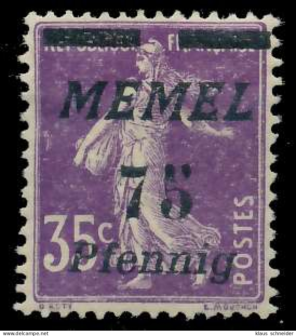 MEMEL 1922 Nr 62I Ungebraucht X447C9E - Memelland 1923