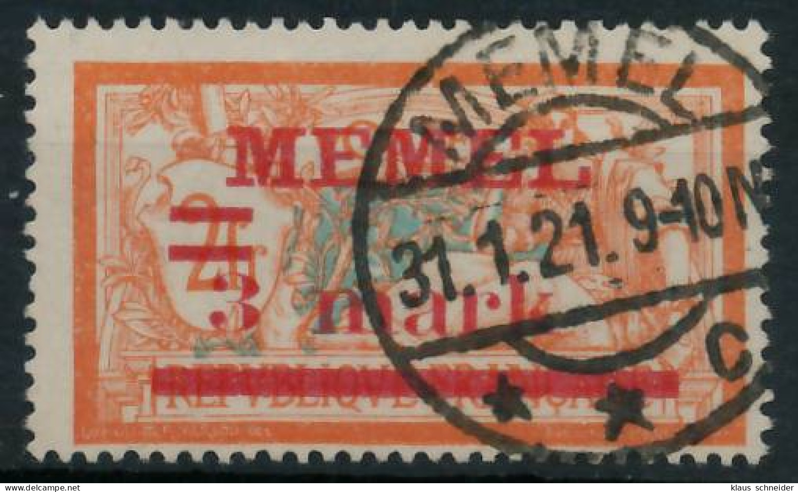 MEMEL 1920 Nr 29I Zentrisch Gestempelt ATTEST X472CEA - Memelland 1923