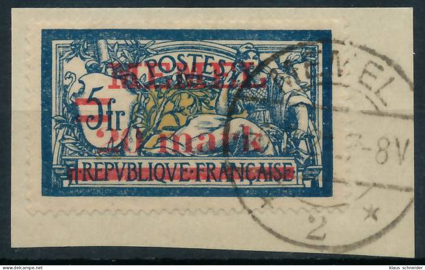 MEMEL 1920 Nr 33 Zentrisch Gestempelt Briefstück Gepr. X472D62 - Memel (Klaïpeda) 1923