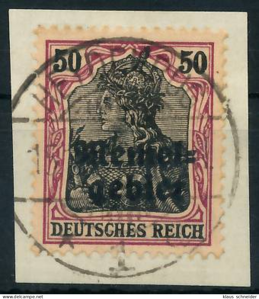 MEMEL 1920 GERMANIA Nr 7x Zentrisch Gestempelt Briefstück Gepr. X472ECA - Memel (Klaïpeda) 1923