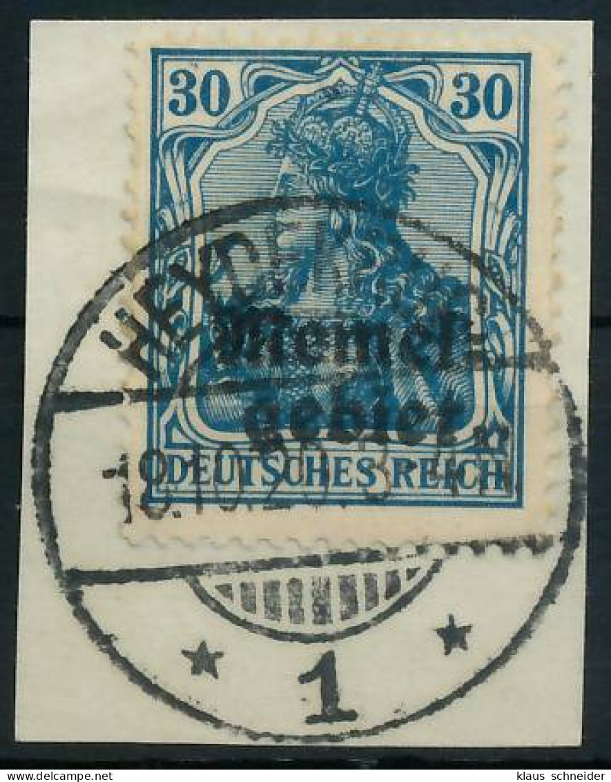 MEMEL 1920 GERMANIA Nr 15 Zentrisch Gestempelt Briefstück X472EDE - Memelgebiet 1923