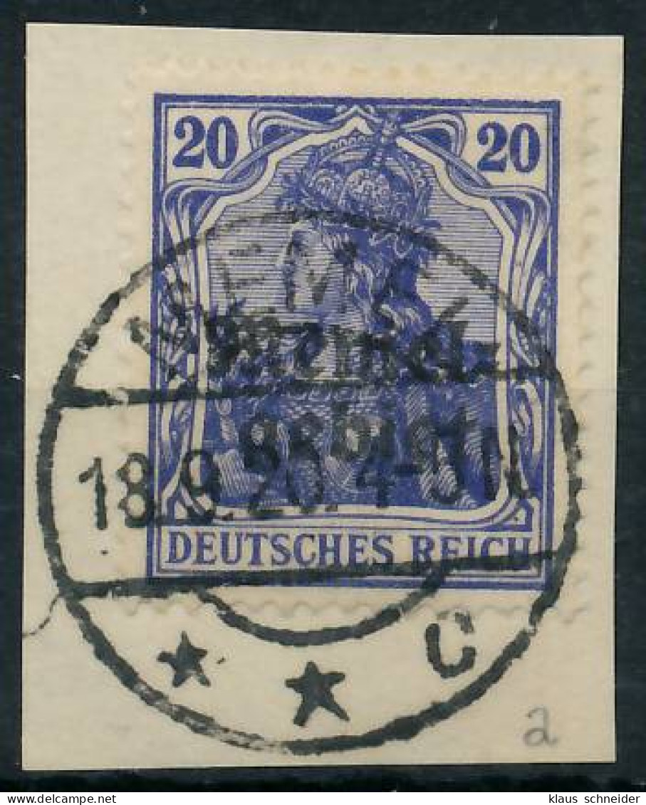 MEMEL 1920 GERMANIA Nr 4 Zentrisch Gestempelt Briefstück Gepr. X472F72 - Memel (Klaipeda) 1923