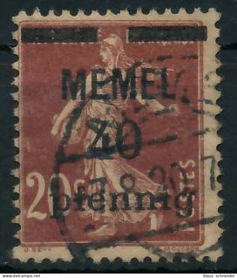MEMEL 1920 Nr 22a Gestempelt Gepr. X473086 - Memel (Klaipeda) 1923