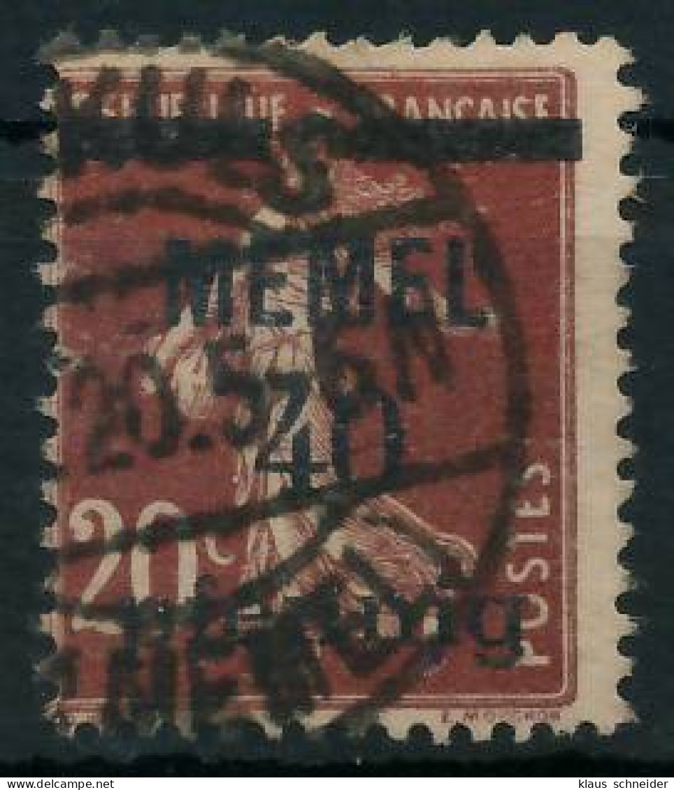 MEMEL 1920 Nr 22a Gestempelt Gepr. X47308E - Memelgebiet 1923