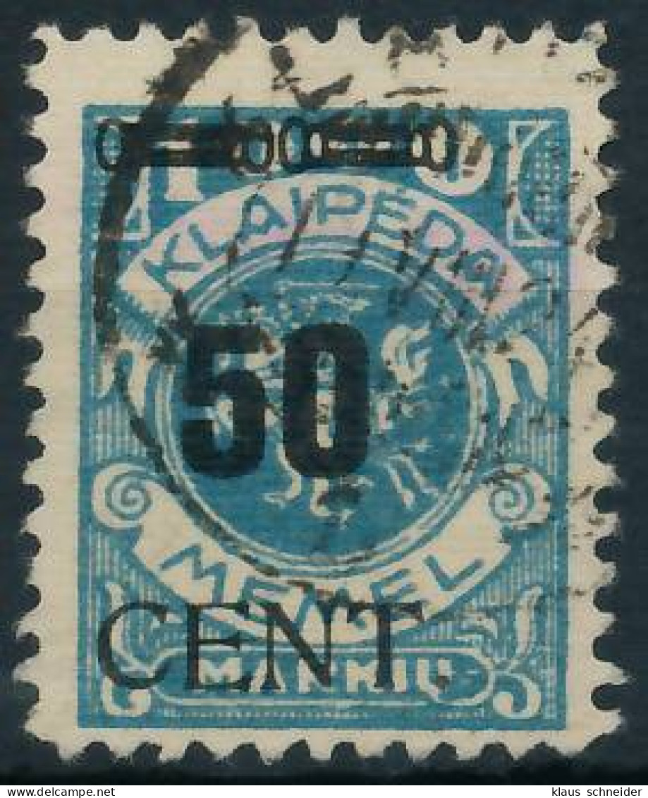 MEMEL 1923 Nr 191 Gestempelt Gepr. X478A02 - Memel (Klaïpeda) 1923