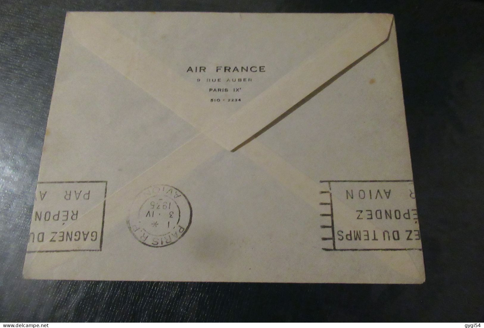 AIR FRANCE 1ER VOL ALGER AJACCIO TUNIS   03 04 1935 - Primeros Vuelos