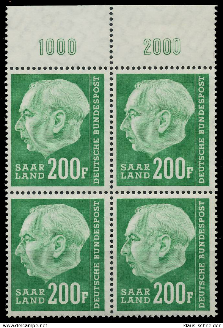 SAAR OPD 1957 Nr 427 Postfrisch VIERERBLOCK ORA X478CC6 - Unused Stamps