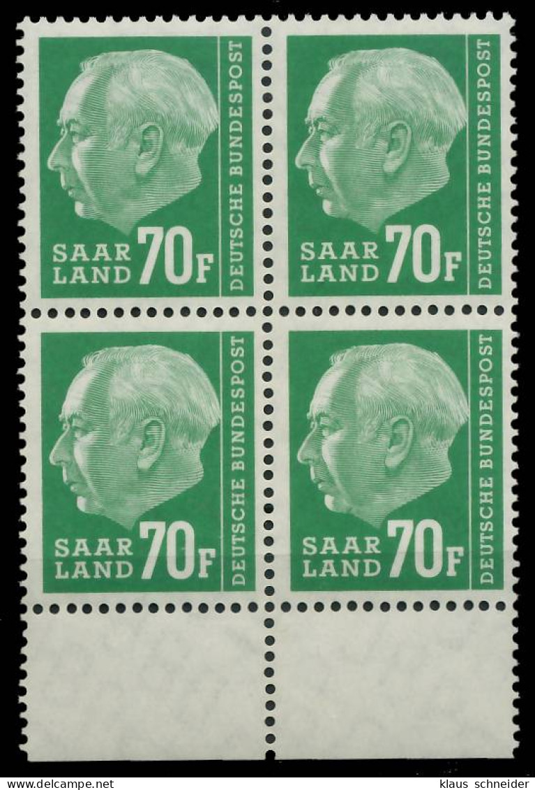 SAAR OPD 1957 Nr 423 Postfrisch VIERERBLOCK URA X478CE2 - Nuevos